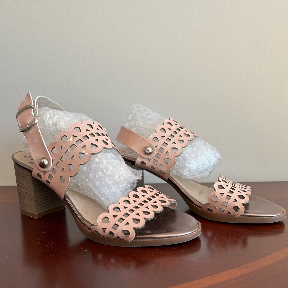 Chic Cutout Blush/Nude Sandals made in Spain by Dorking